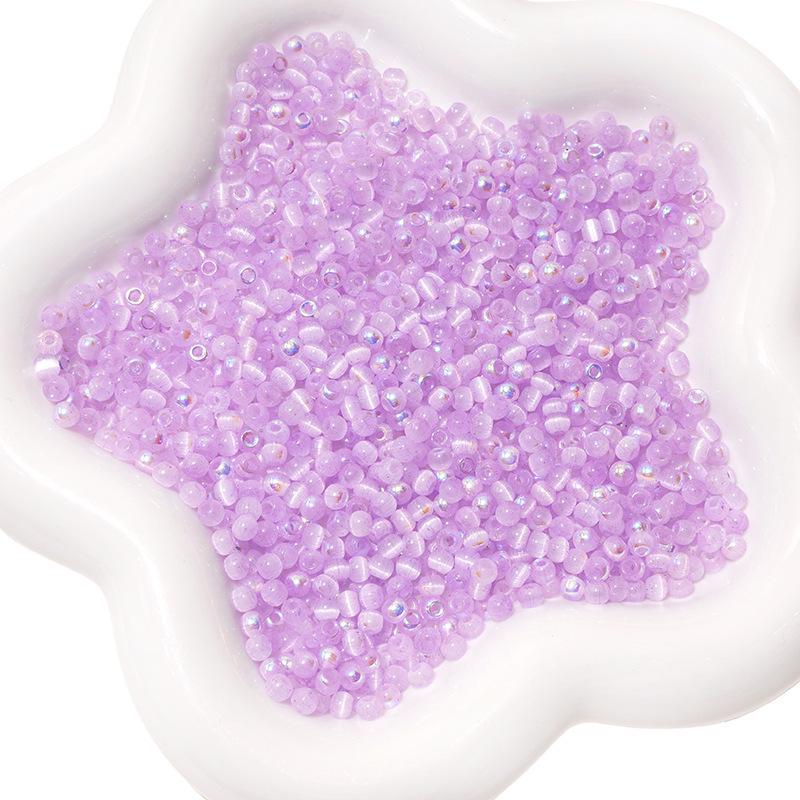 10g Aurora Cat Eye Glass Seed Beads: High-Quality DIY Beading Accessories for Handmade Bracelets