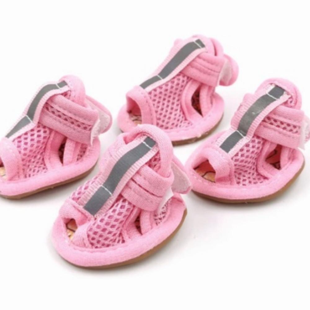 Summer Dog Shoes Breathable Mesh Puppy Pet Dog Shoes For Small Dogs Cats Cute Anti-Slip Chihuahua Pug Sandals Shoe Candy Colors
