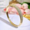 CMM High-Quality Luxury Heavy-Duty Metal Golden Zircon Bracelet Bangle Dubai Indian Woman Party Wedding Accessories Modern Jewelry