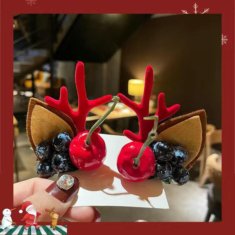 Mori Style Fawn Antler Hair Clip Headband - Cute Fairy-Inspired Christmas Hair Accessory for Women