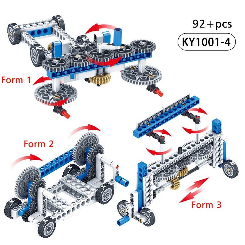 3 IN 1 Mechanical Gear Technical Building Blocks Engineering Children Science Educational STEM Bricks City Toys For Kids