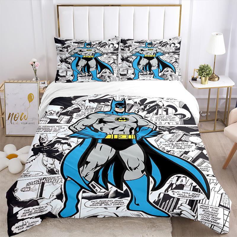 3pcs Batman Duvet Cover Set (1 Duvet Cover + 2 Pillowcases, No Core) - Comfortable, And Breathable Bedroom Decoration yy251104037