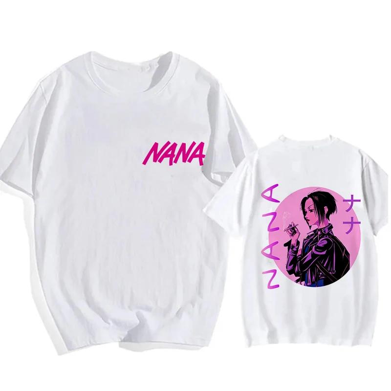 2025 Summer Nana Osaki Gothic Comic Tshirt Mens Funny Tshirt Loose Cotton Top Fashion Hiphop Y2k Tshirt Street Clothes