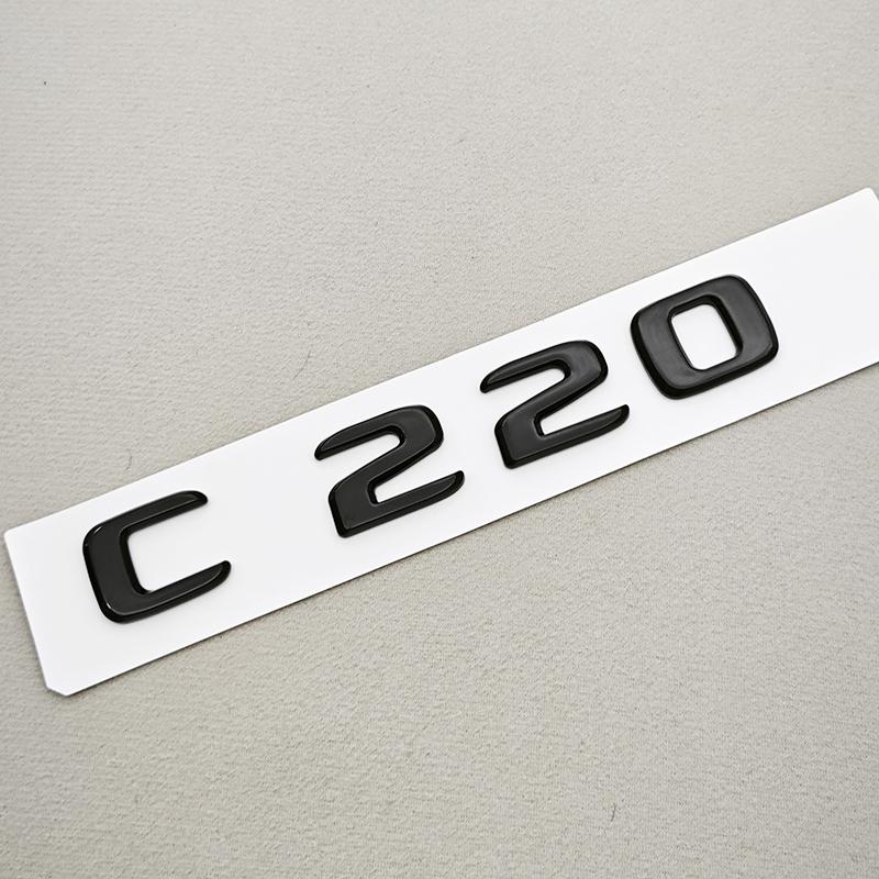 3D ABS Car Letters C200 C220 C250 C300 Logo Rear Trunk Badge Emblem Sticker For Mercedes Benz C Class W201 W202 W203 W204 W205 JM2