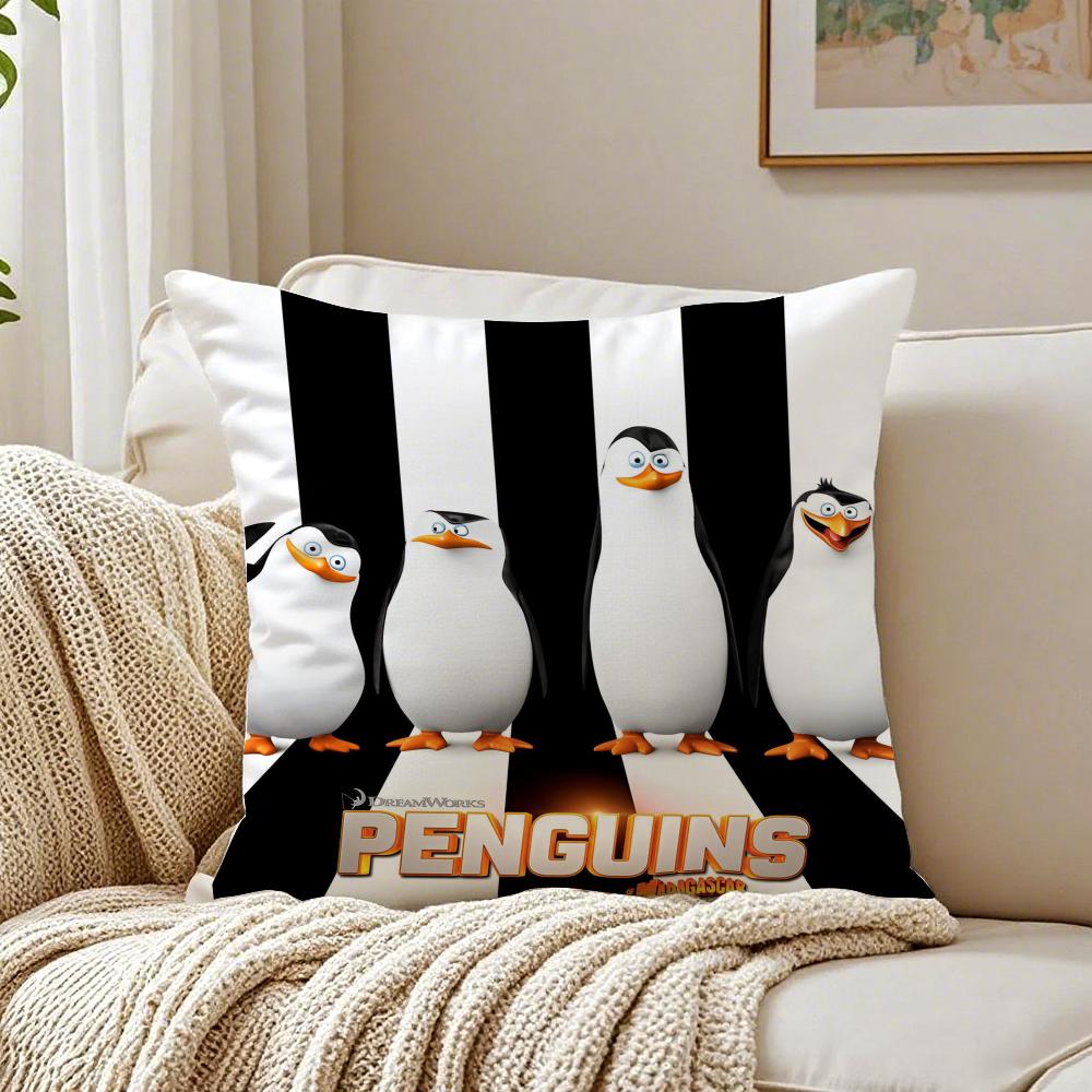 Funny American Movie MMadagascar Cushion Cover Pillowcase Antidustmite Living Room Sofa Decor Cushion Room