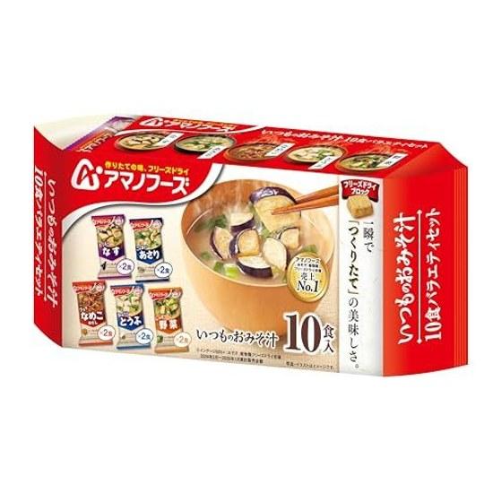 Amano Foods Regular Miso Soup 10-Serving Variety Set