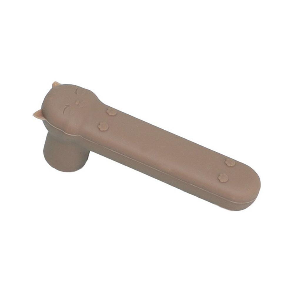 Cute Silicone Door Knob Cover Cartoon Cat Anti-collision Door Handle Cover Cold-proof Anti-Static Doorknob Sleeve for Home