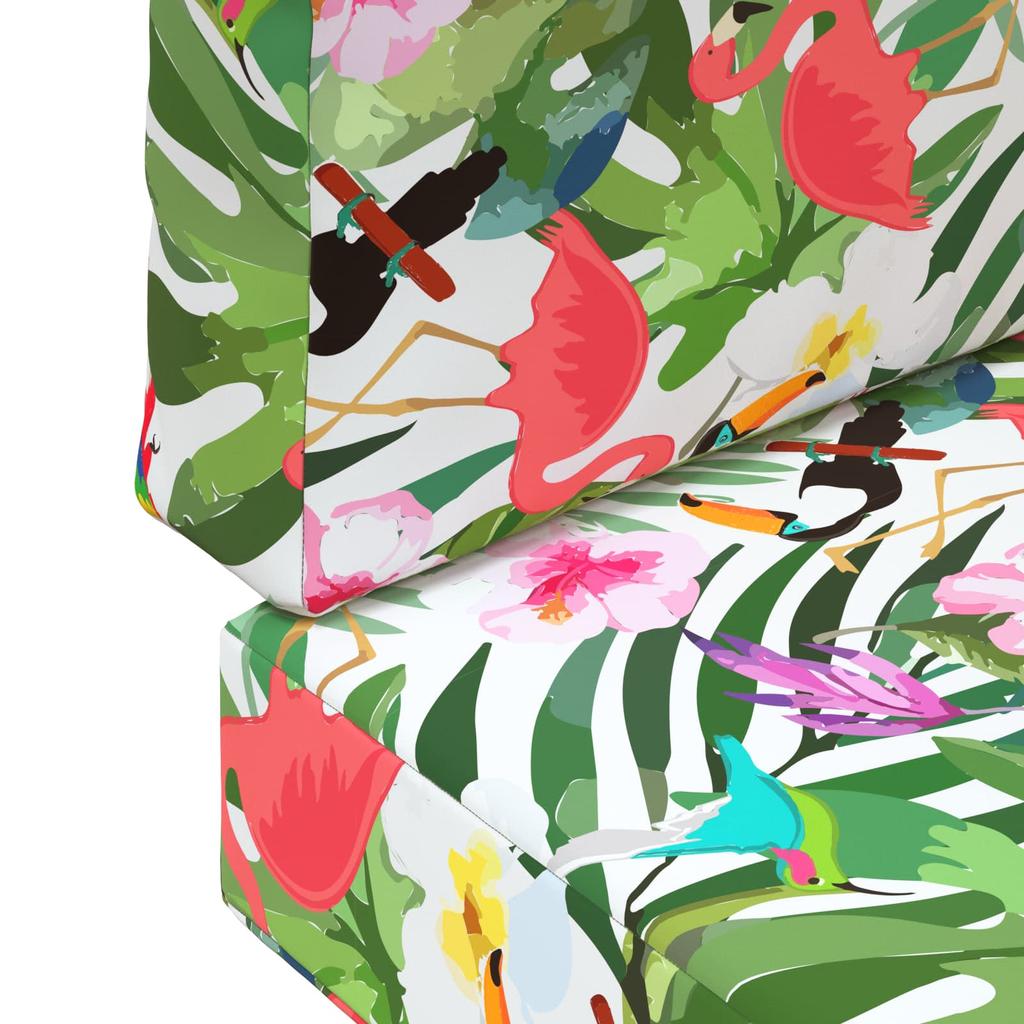 Outdoor Sofa Cushions 2 pcs Multicolored Polyester