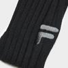Fila Fusion Workwear Embroidered Logo Print Stand Collar Sports Slim Fit Cardigan Long Sleeve Knit Top Women Tops Black T11W413402F-BK