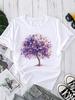 (Asian Size) butterfly lovely Short Sleeve T-shirts O-neck Casual Clothing Fashion Female Women's Top T shirt Printed Graphic Tee