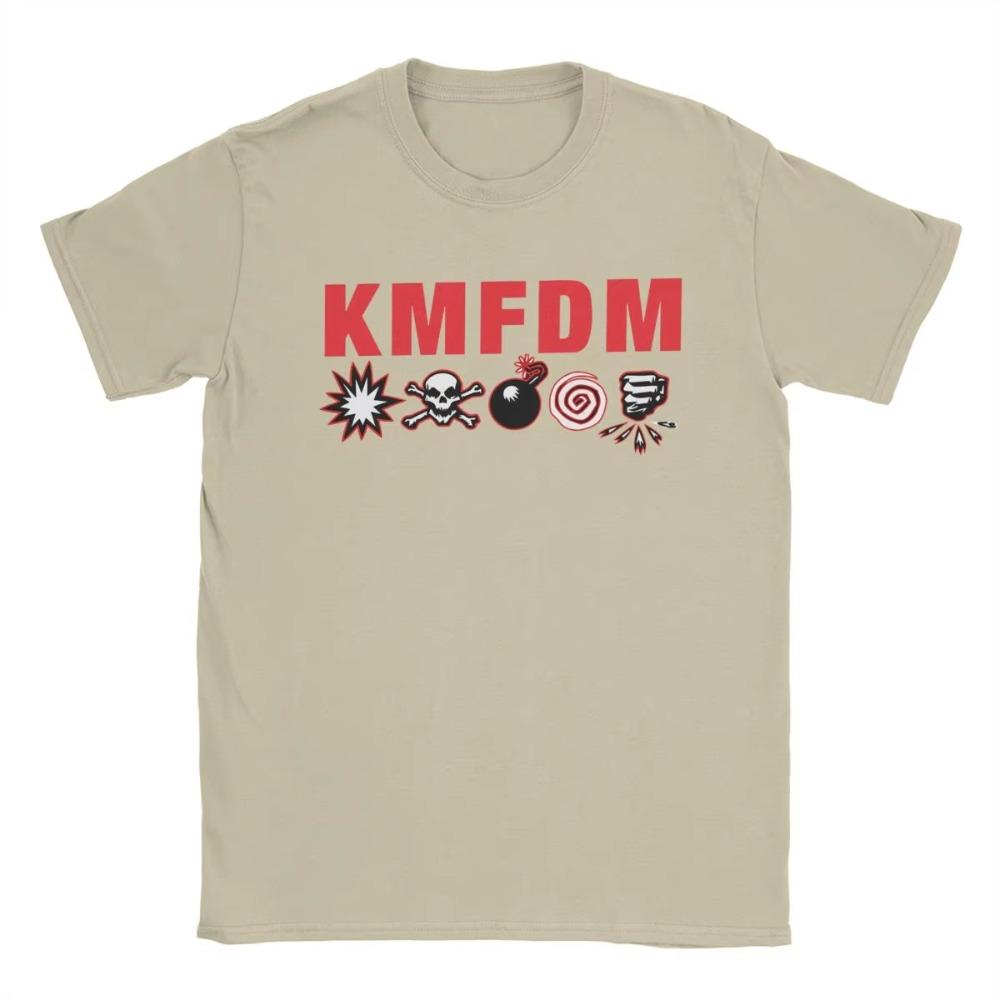 Magliette KMFDM da Uomo Moda Pura per Maglietta Maschile Maglietta Girocollo Maniche Corte Top Estivi