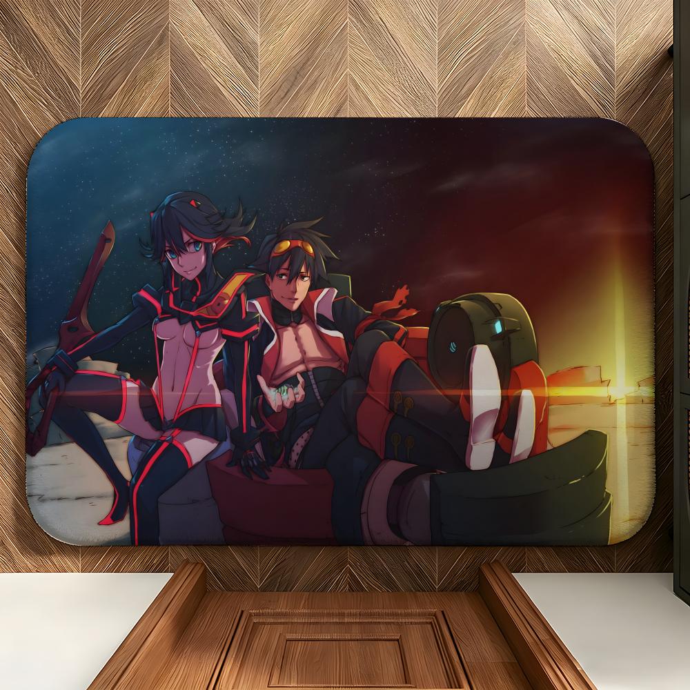 Anime K-Kill La K-Kill Floor Mat Soft Flannel Floor Mat Suitable for Entryways, Living Rooms, Bedrooms, and Bathrooms