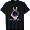 Retirement for Men Women Hippie Peace Out Sign Symbol Adults T-Shirt
