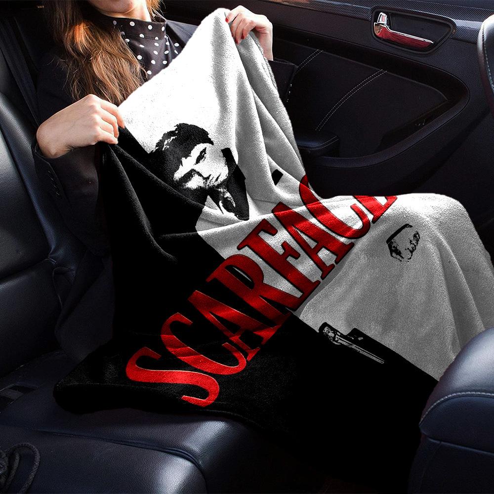 1pc Scarface Soft Flannel All-Season Throw for Home, Office, Outdoor UseDurable Comfort  100573