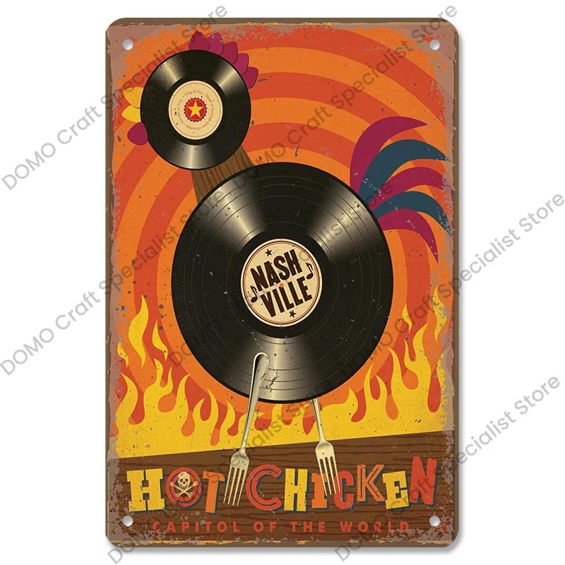 Retro muzikos metaliniai skardos ženklai - Idealiai tinka muzikos vakarėliui! Ypatumai: CD, Radijas, Gitara. Dekoracija barui, klubui, svetainei.