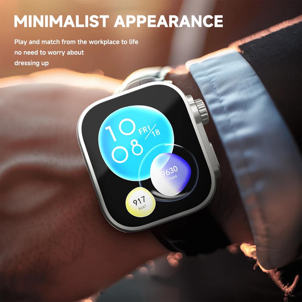 Change To Ultra Case for Huawei Watch Fit 3 Tempered Glass Cases Cover Screen Protector for Huawei Watch Fit3 Upgrade To Ultra 2
