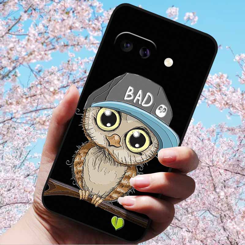 For Google Pixel 9a 3D Relief Flower Emboss Soft Silicone Case Cartoon Painted Back Cover for Google Pixel 9a 9 A 3D Relief Case