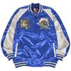 [Yoshida Yu] Sukajan Raijin Fujin Satin Casual Jacket, Blue Silver, Size L