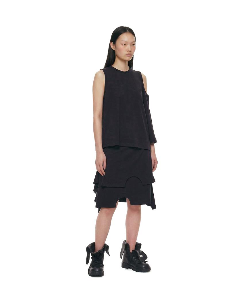 Trunk Project Upside-Down Midi Skirt_Black