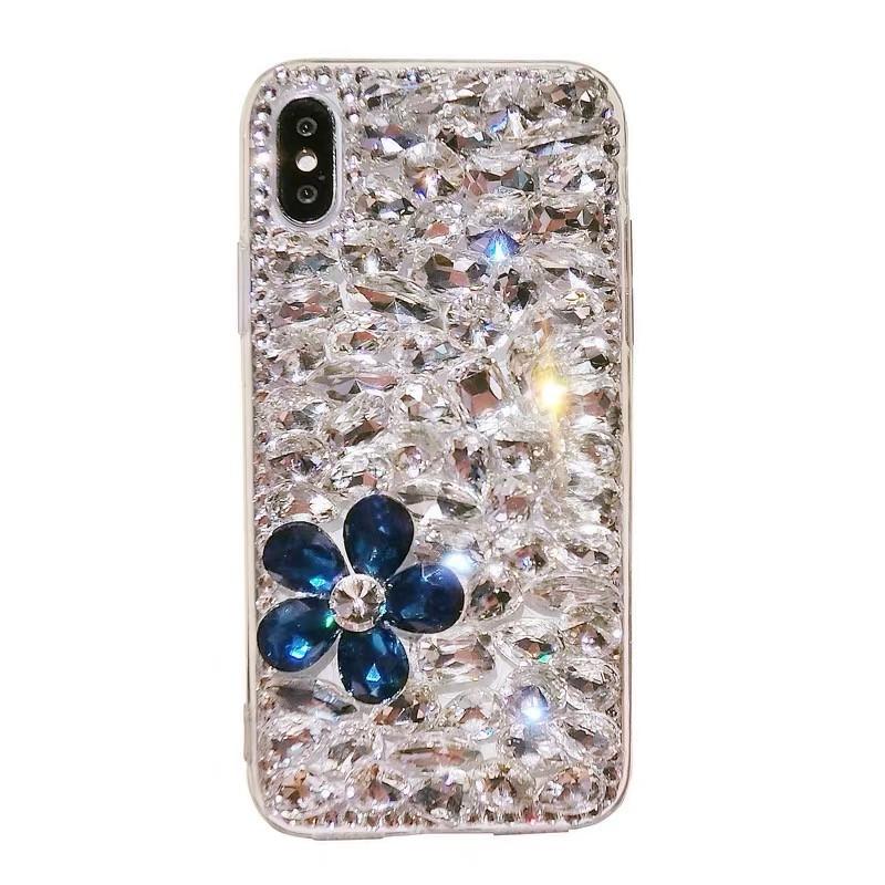 Flower Rhinestone Phone Case Is Suitable For Apple 17Promax Luxury Iphone13/12/11/Xr Full Diamond 16.