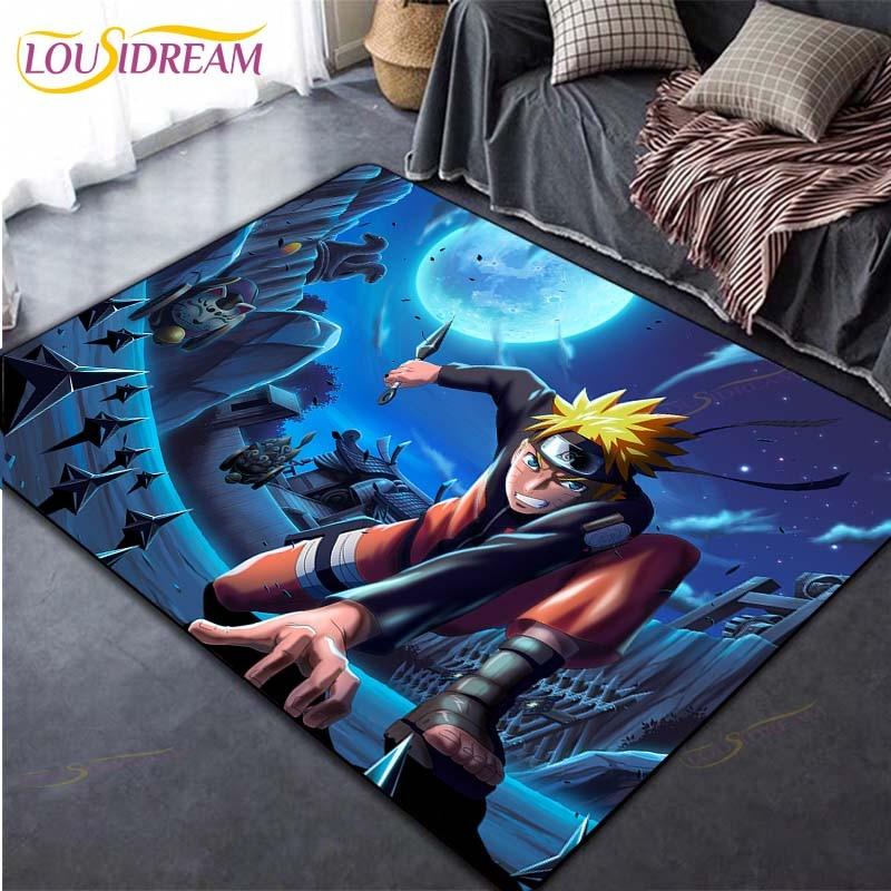 Anime-Matten-Teppich, Naruto-Teppiche für Wohnzimmer, weiche Bodenmatte, Teppiche für Schlafzimmer, Türmatte, rutschfeste Teppiche, Badematte