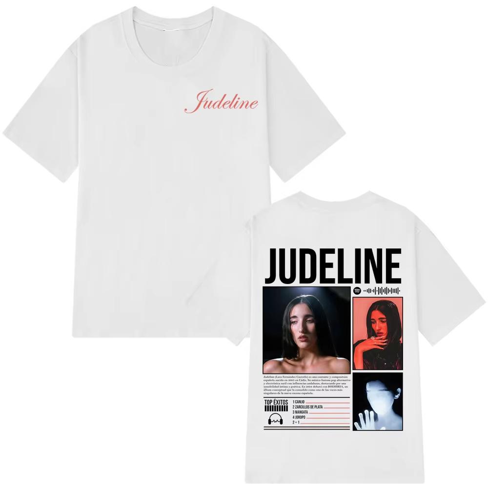 Singer Judeline Album Tour  Print Tees Men Women Fashion Tshirts Summer Shortsleeved Cotton Aesthetic Male Trend Tshirts