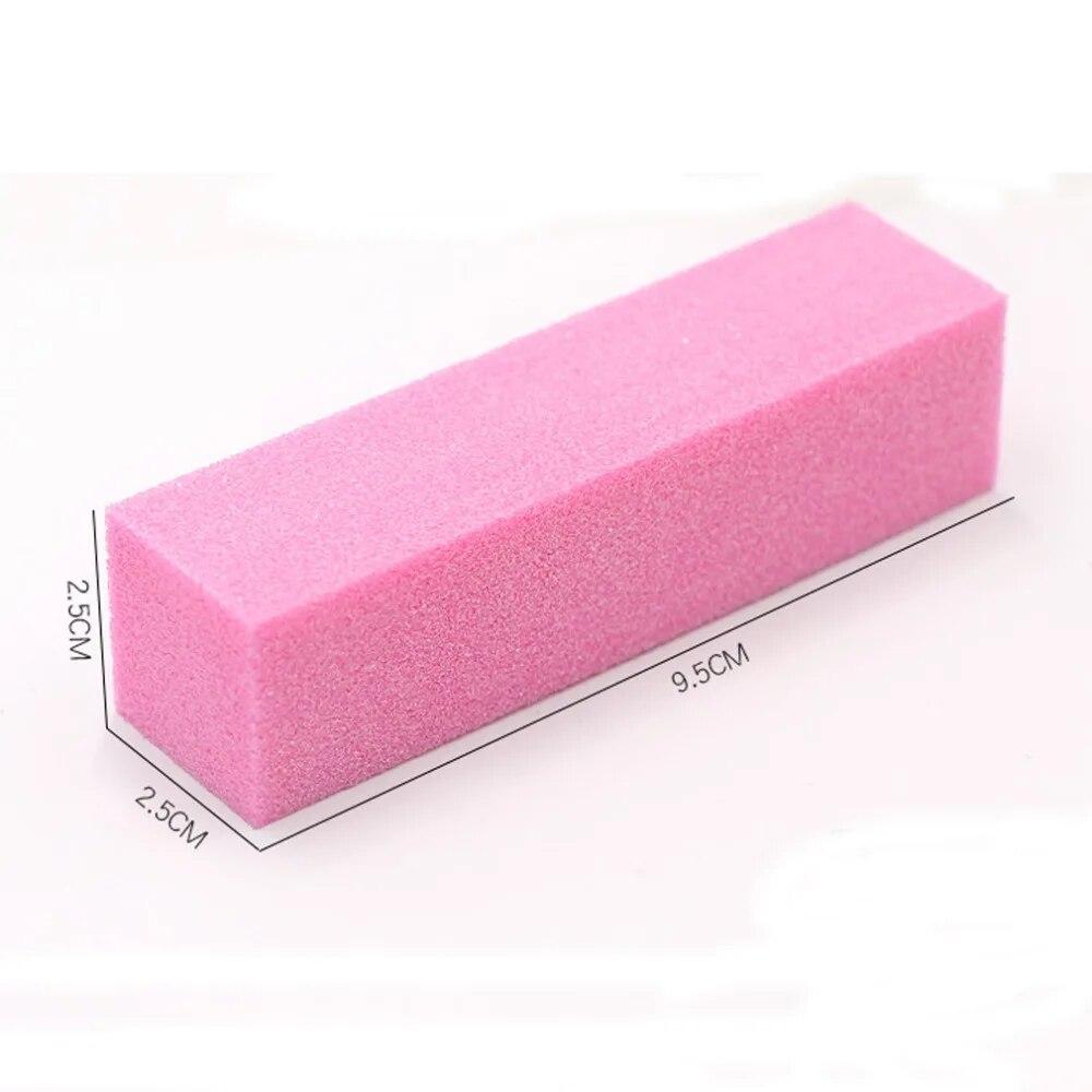 The Best Sell 5Pcs/Lot Fashion Sponge Nail File Block  Manicure Polish Sanding Nail Buffer Tofu Buffing  Nail Art Tools For Nail