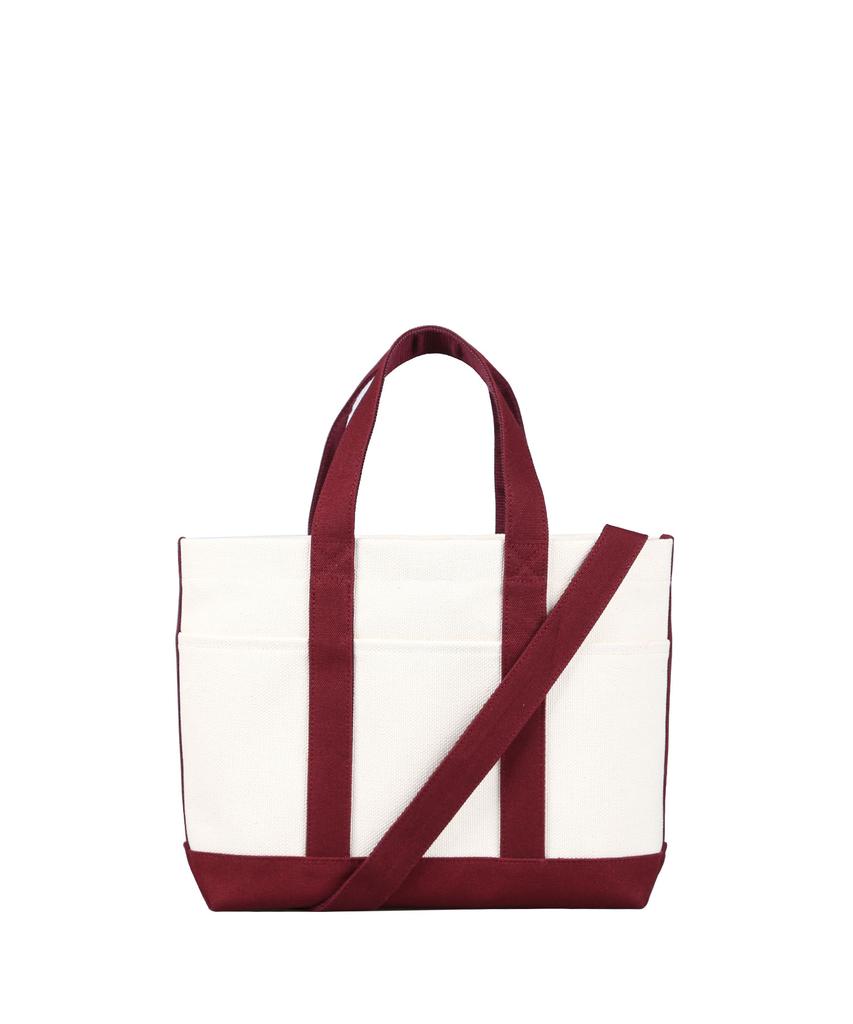 Thefreccia Primo Petit Canvas Tote Bag Ivory Wine