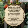 2D Flat Aluminum Portuguese Inspirational Quote Signboard Wall Decoration, Available In Various Sizes. Suitable for Living Rooms, Bedrooms, Studies