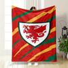 Red Dragon Emblem On Colorful Stripes Print Blanket Soft and Cozy Perfect for the Living Room Bed Sofa or a Nap,gift