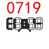 Large 3D LED Wall Clock with Remote Control, Black Face, Hangable/Standalone, Korean Style