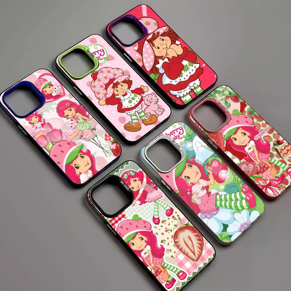 S-Strawberry-shortcake Girl Colorful Shockproof For IPhone 17 11 12 13 14 15 16 Pro Max 16E Plus Phone Cover