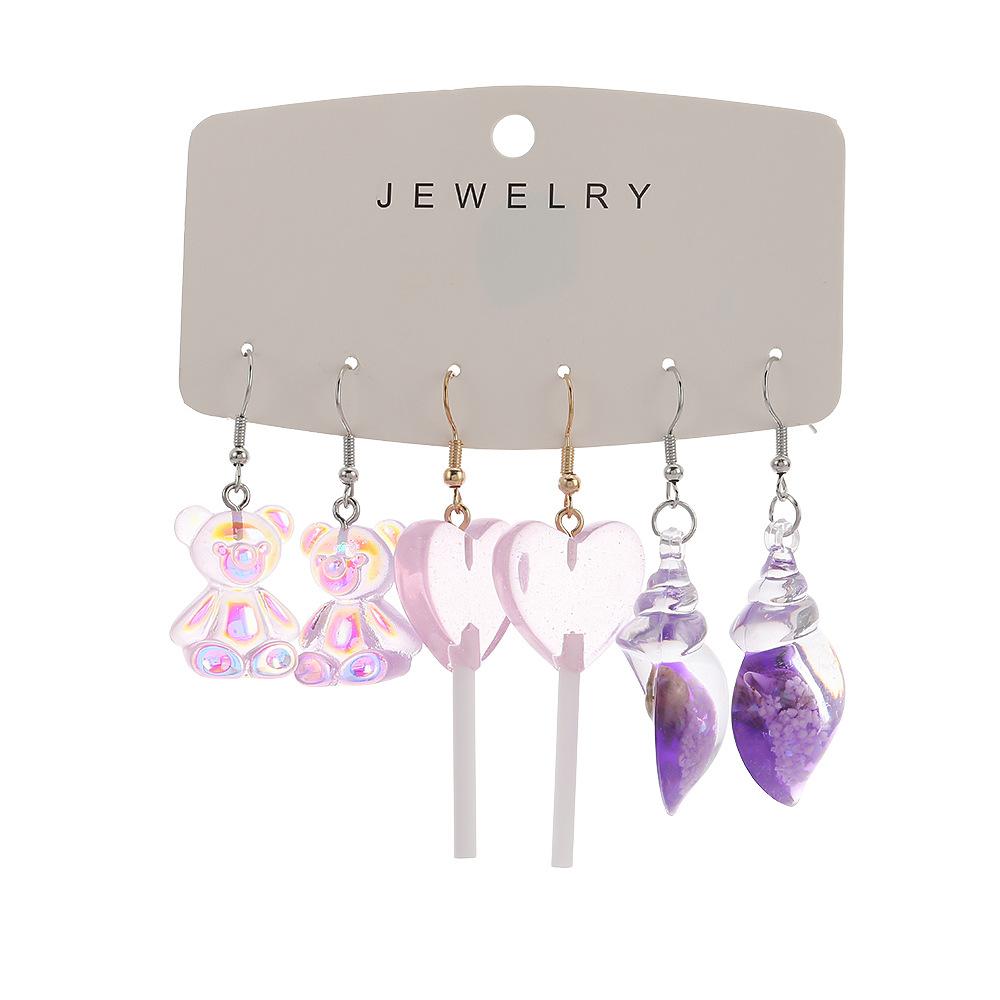 Cartoon 3D Cute Ice Cream Fruit Ear Hook Earrings , Fashion Alloy Earrings for Women , 20 Styles