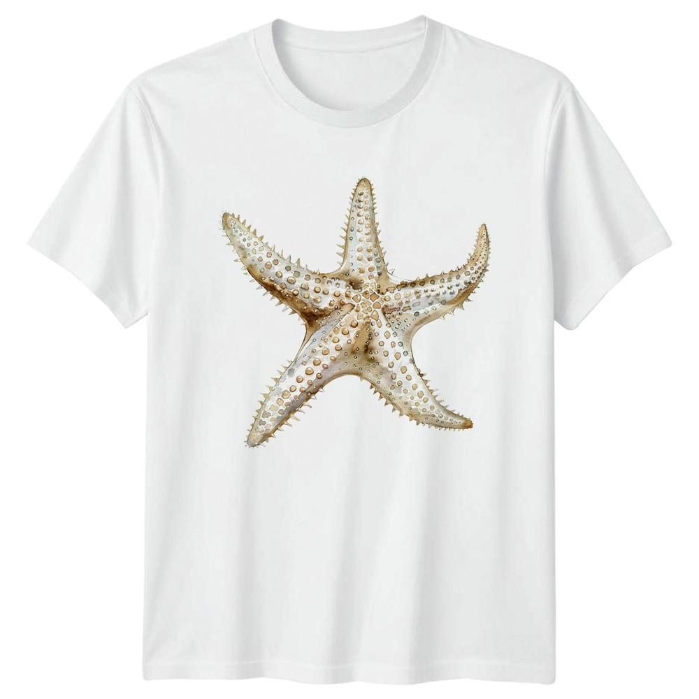 Starfish Watercolour TShirt Beach Birthday Gift For Him And Her