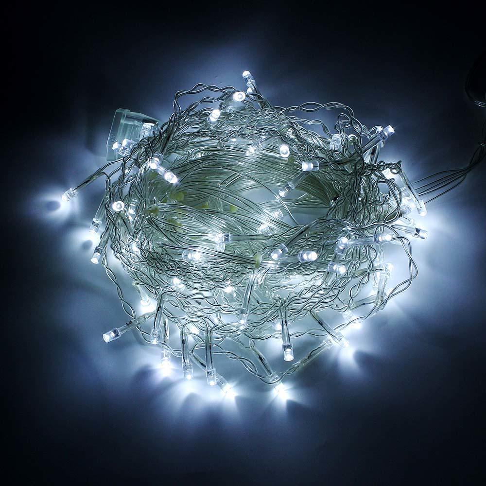 4M Droop 0.4-0.6m 96 LED Curtain Icicle String Lights EU Plug AC 220V Twinkle Fairy Garland For Outdoor Indoor Christmas Wedding Decoration