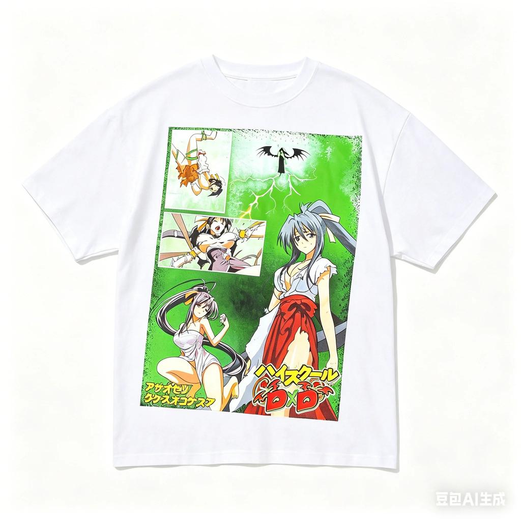 HIGHSCHOOL DXD Cotton T-shirt Personality Clothes New Model Anime Tshirt Yearround Clothing Plus Size Unisex Classic Breathable
