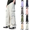Heren Effen Kleur Losse Zak Werkbroek Heren Casual Mode Werkbroek