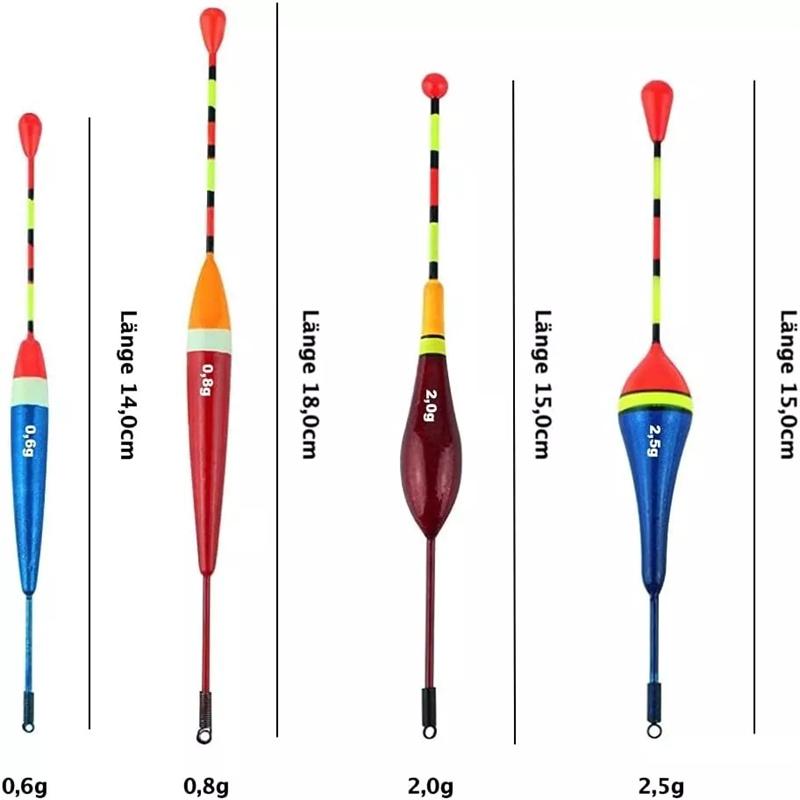 10Pcs/Lot Fishing Floats Set Buoy Bobber Fishing Stick Floats Fluctuate Mix Size Color Flotador For Fish Accessories