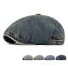 Vintage Denim Beret Women's Summer Cap Men's Forward Cap Newsboy Caps