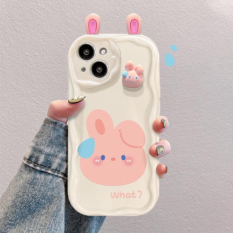 Applicable To Apple 17promax Mobile Phone Case iPhone16 Cute and Funny Three-dimensional Frog Doll 15 Silicone Anti-drop