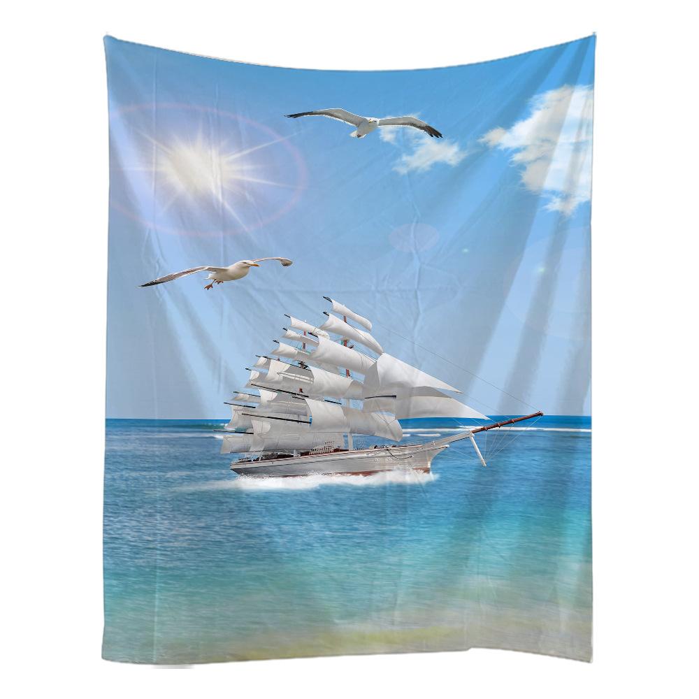 Prachtig natuurlijk landschap tapijt muur hangend strand picknickkleed camping tent slaapmatje woondecoratie