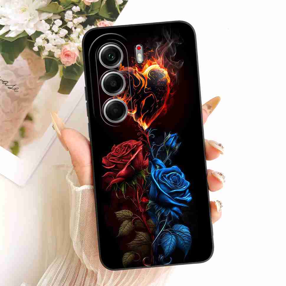 Casing For Tecno Camon 40 Pro 5G CM7 Fashion Flower Soft Silicone Cover For Tecno Camon40 Pro 40Pro Phone Cases Capa