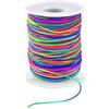 Cordelette tressée colorée multi-brins arc-en-ciel ligne à bijoux cordelette perlée