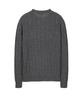 IL CORSO Wool Blend Cable Round Neck Knit Charcoal Grey