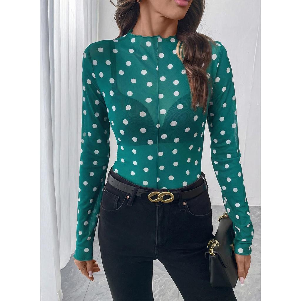 Women's Lace Long Sleeve Tops Dressy Casual Blouse Button Down Sheer Elegant Summer Shirts