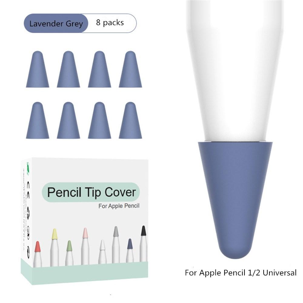 8pcs For Apple Pencil Tip Soft Silicone Case Replacement Tips Case For Apple Pencil 1st 2nd Nib Protector Cover Stylus Pen Tip