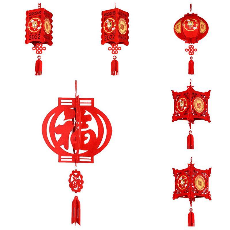 Festival Spring Felt Lanterns New Year Fu Character Blessing Decoration Pendant