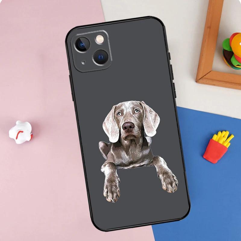 Apple Iphone15 Mobile Phone Case, Weimar Dog Mobile Phone Case, Painted Anti-Drop, Huawei Anti-Drop Mobile Phone Case.
