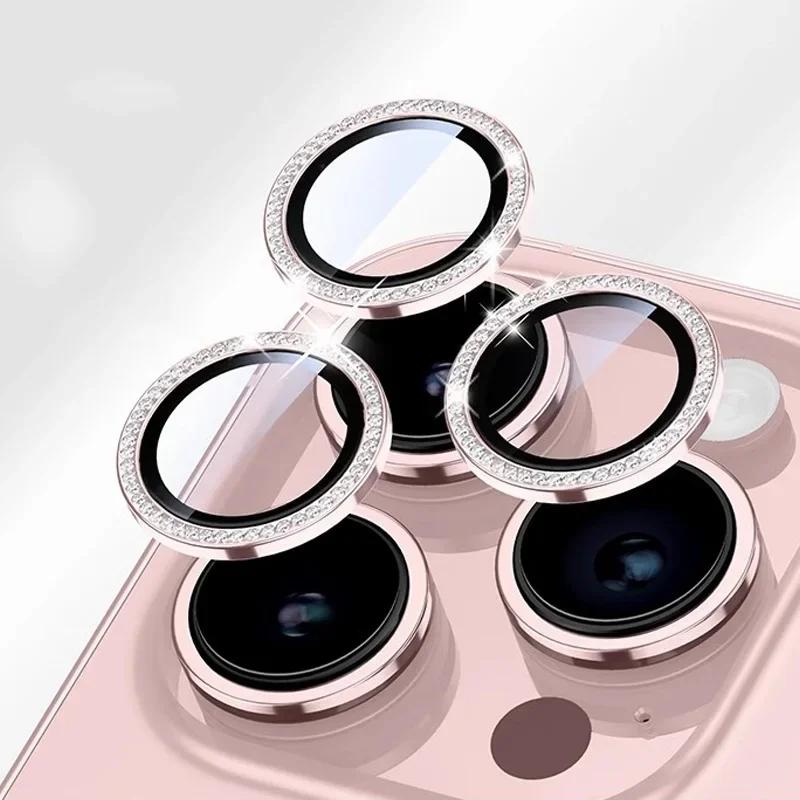 Funkelnde Strass-Kameraobjektiv-Schutzhülle Für iPhone 17 16 15 14 13 12 11 Pro Max 15 16 Plus 16E Displayschutzfolie