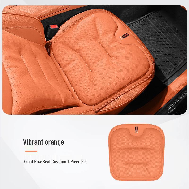Breathable Nappa Leather Car Seat Cushion for Hongqi Models (H5, H7, H6, E-H9, HS7, HS5, EQM5, HS3) - All Seasons Universal Fit